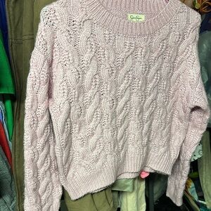 Jessica Simpson Pink Cable Knit Sweater xs
